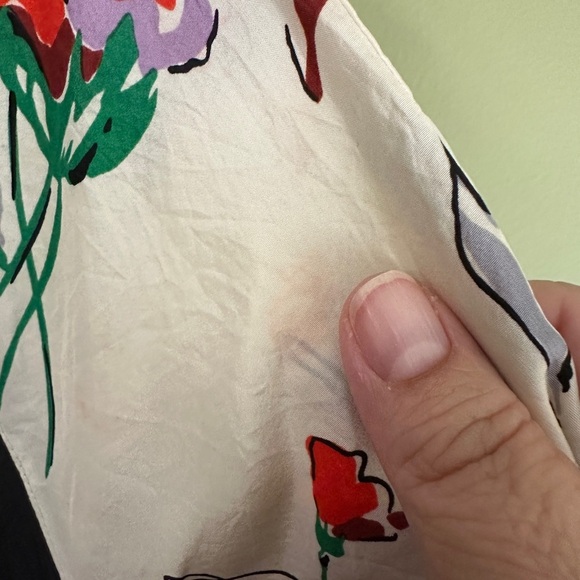 Derek Lam 10 Crosby Floral Silk Shirt Dress Size 4 Mini Long Sleeve‎ Button READ - Picture 10 of 13